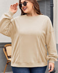 Black Loose Patchwork Crewneck Plus Size Sweatshirt - Toi ‘n’ Moi Ltd