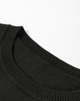Black Tinsel Merry & Bright Round Neck Plus Size Sweater - Toi ‘n’ Moi Ltd
