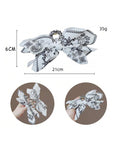 Black Paisley Floral Print Bow Knot Hair Clip - Toi ‘n’ Moi Ltd