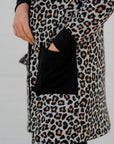 Black Leopard Patched Pocket Open Front Cardigan - Toi ‘n’ Moi Ltd