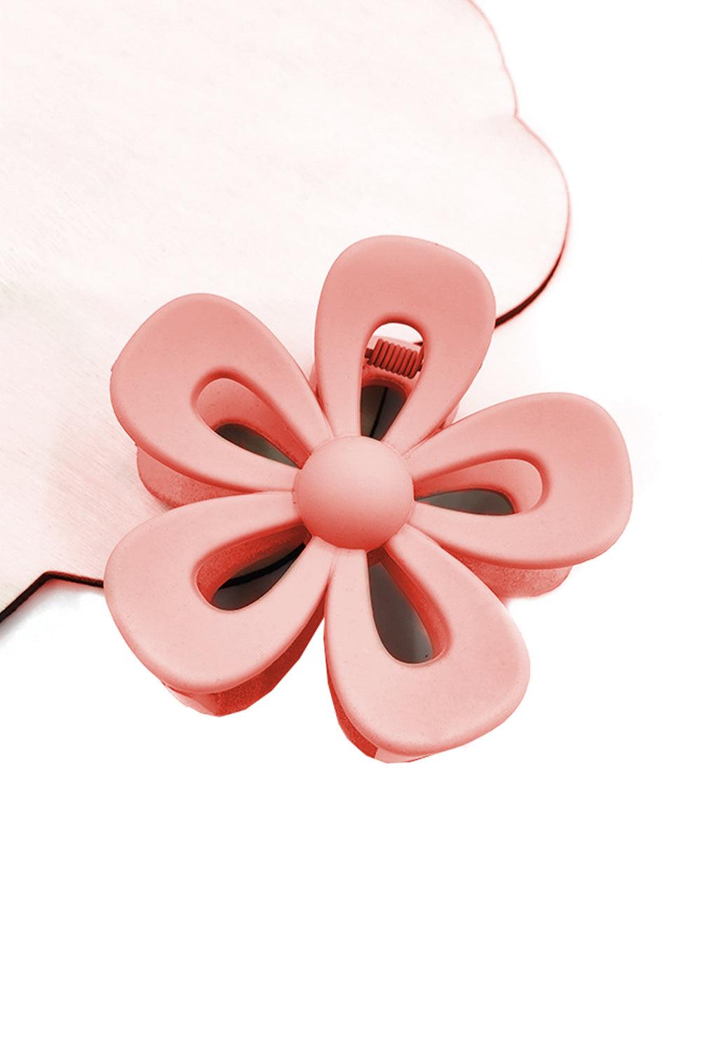 Camel Sweet Hollowed Flower Shape Claw Clip - Toi ‘n’ Moi Ltd