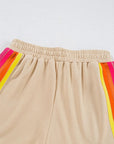 Beau Blue Striped Accent Pullover and Shorts Two Piece Casual Set - Toi ‘n’ Moi Ltd
