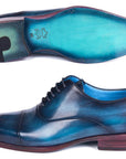 Paul Parkman Men's Captoe Oxfords Blue & Turquoise (ID