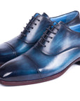 Paul Parkman Men's Captoe Oxfords Blue & Turquoise (ID
