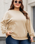 Black Loose Patchwork Crewneck Plus Size Sweatshirt - Toi ‘n’ Moi Ltd
