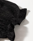 Black Floral Crochet Square Neck Ruffled Short Sleeve Flowy Plus Size Top - Toi ‘n’ Moi Ltd