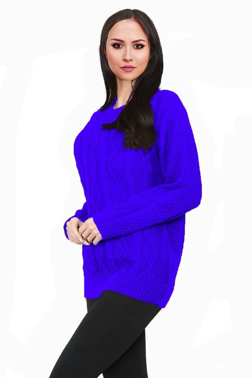 Women Long Sleeve Chunky Cable Knitted Crew Neck Winter Sweater Jumper Top - Toi ‘n’ Moi Ltd