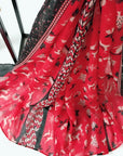 Womens Ladies Christmas Festive Scarf Santa Claus Snowman Print Winter Gifts UK - Toi ‘n’ Moi Ltd