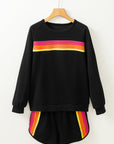 Beau Blue Striped Accent Pullover and Shorts Two Piece Casual Set - Toi ‘n’ Moi Ltd
