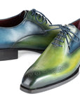 Paul Parkman Goodyear Welted Punched Oxfords Blue & Green (ID