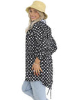 Ladies Brave Soul Ravespots Rain Mac - Toi ‘n’ Moi Ltd