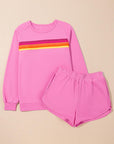 Beau Blue Striped Accent Pullover and Shorts Two Piece Casual Set - Toi ‘n’ Moi Ltd