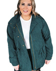 Black Plus Size Button Zipped Corduroy Jacket - Toi ‘n’ Moi Ltd