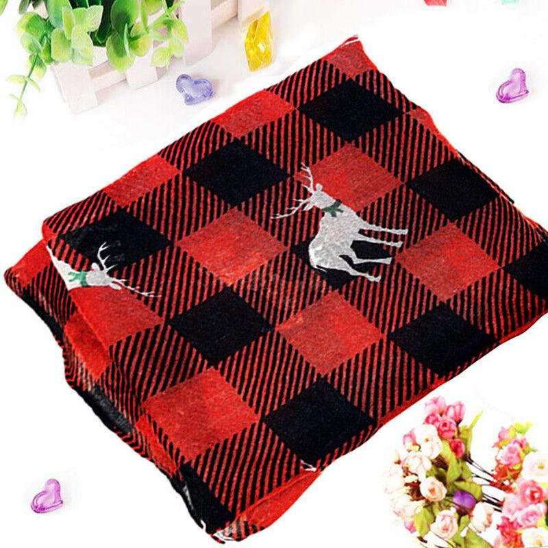 Womens Ladies Christmas Festive Scarf Santa Claus Snowman Print Winter Gifts UK - Toi ‘n’ Moi Ltd