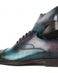 Paul Parkman Men's Cap Toe Oxfords Purple & Turquoise (ID