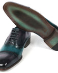 Paul Parkman Men's Cap Toe Oxfords Purple & Turquoise (ID
