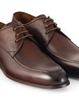 Paul Parkman Brown & Bordeaux Leather Apron Derby Shoes (ID