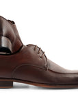 Paul Parkman Brown & Bordeaux Leather Apron Derby Shoes (ID