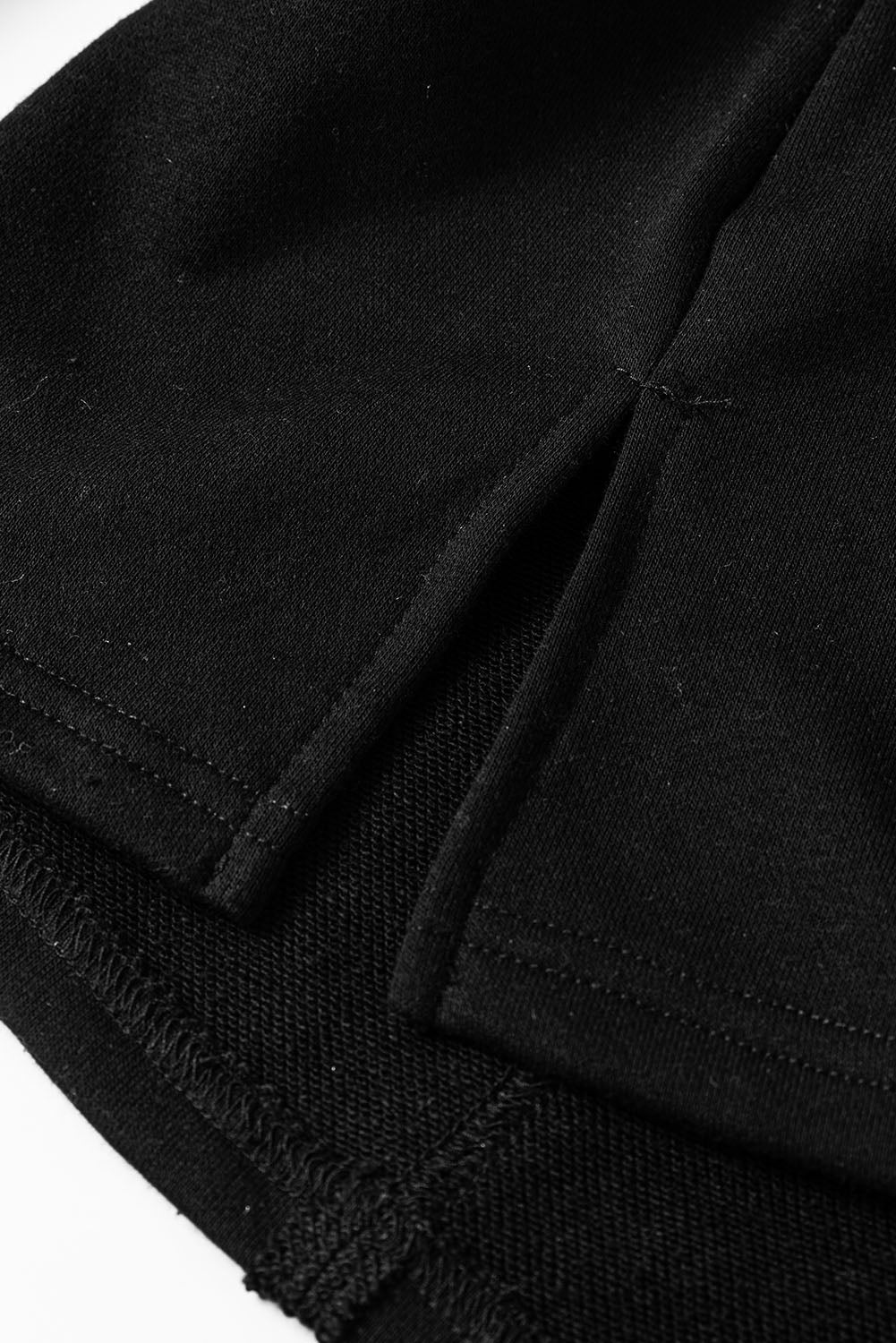 Black Striped Colorblock Patchwork Collar Sweatshirt - Toi ‘n’ Moi Ltd