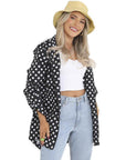 Ladies Brave Soul Ravespots Rain Mac - Toi ‘n’ Moi Ltd