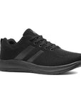 Mens Trainers Black Adults Lace up Casual Sportswear Knitted SIZE - Toi ‘n’ Moi Ltd