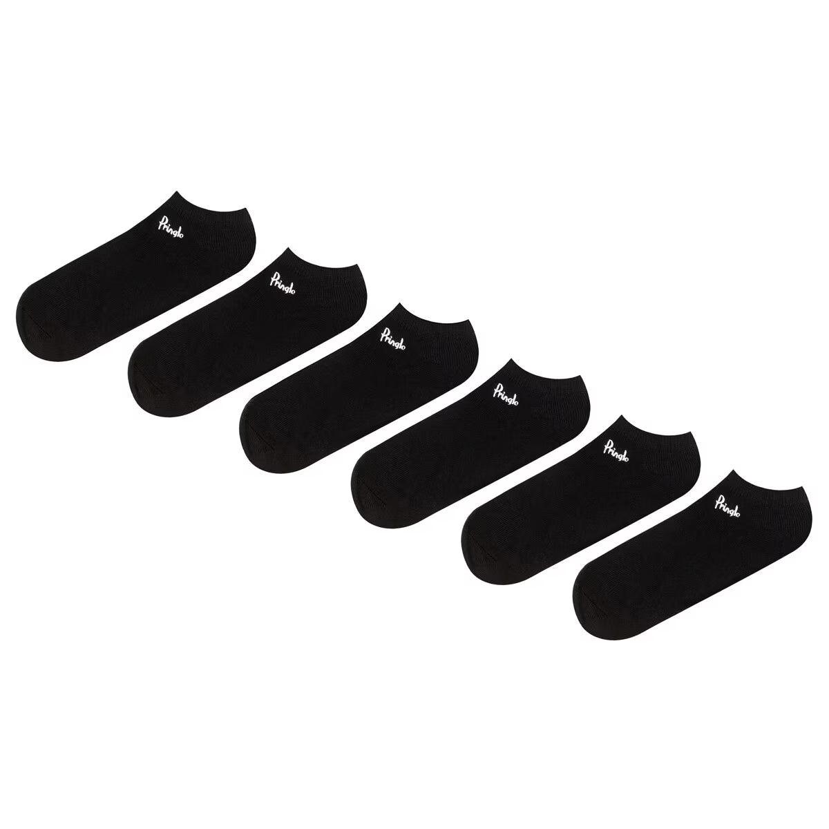 Pringle Men'S 2 X 3 Pack Cushioned Trainer Socks in Black, Size 7-11 - Toi ‘n’ Moi Ltd