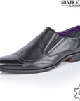 MENS REAL LEATHER SHOES NEW SLIP on SMART FORMAL WEDDING OFFICE PARTY SHOES SIZE - Toi ‘n’ Moi Ltd