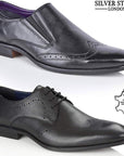 MENS REAL LEATHER SHOES NEW SLIP on SMART FORMAL WEDDING OFFICE PARTY SHOES SIZE - Toi ‘n’ Moi Ltd