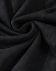 Black Solid Waffle Knit Patchwork Raglan Sleeve Sweatshirt - Toi ‘n’ Moi Ltd