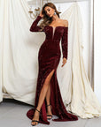 Blair Off Shoulder Sequin Gown - Toi ‘n’ Moi Ltd