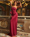 Larissa Red Applique Evening Gown