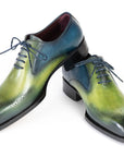 Paul Parkman Goodyear Welted Punched Oxfords Blue & Green (ID