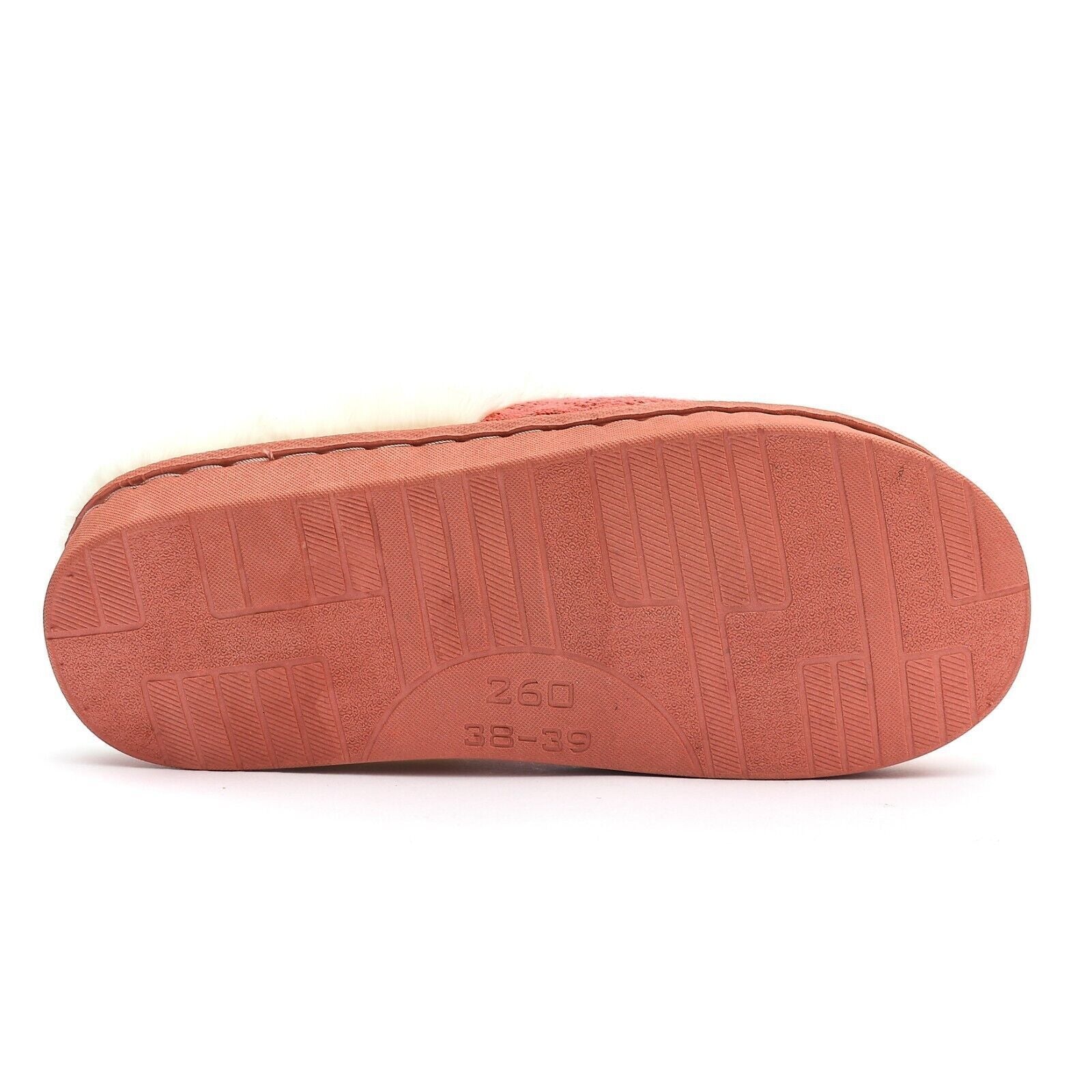 LADIES WOMENS WARM FAUX FUR LINED COMFY HARD SOLE OUTDOOR SLIPPERS SHOES SIZE - Toi ‘n’ Moi Ltd