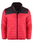 Mens Crosshatch Padded Jacket Inner and Zip Side Pockets Staywarm Contrast Coat - Toi ‘n’ Moi Ltd