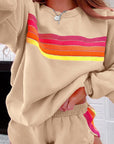 Beau Blue Striped Accent Pullover and Shorts Two Piece Casual Set - Toi ‘n’ Moi Ltd
