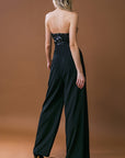 Black Sequin Tube Top Wide Leg Jumpsuit - Toi ‘n’ Moi Ltd