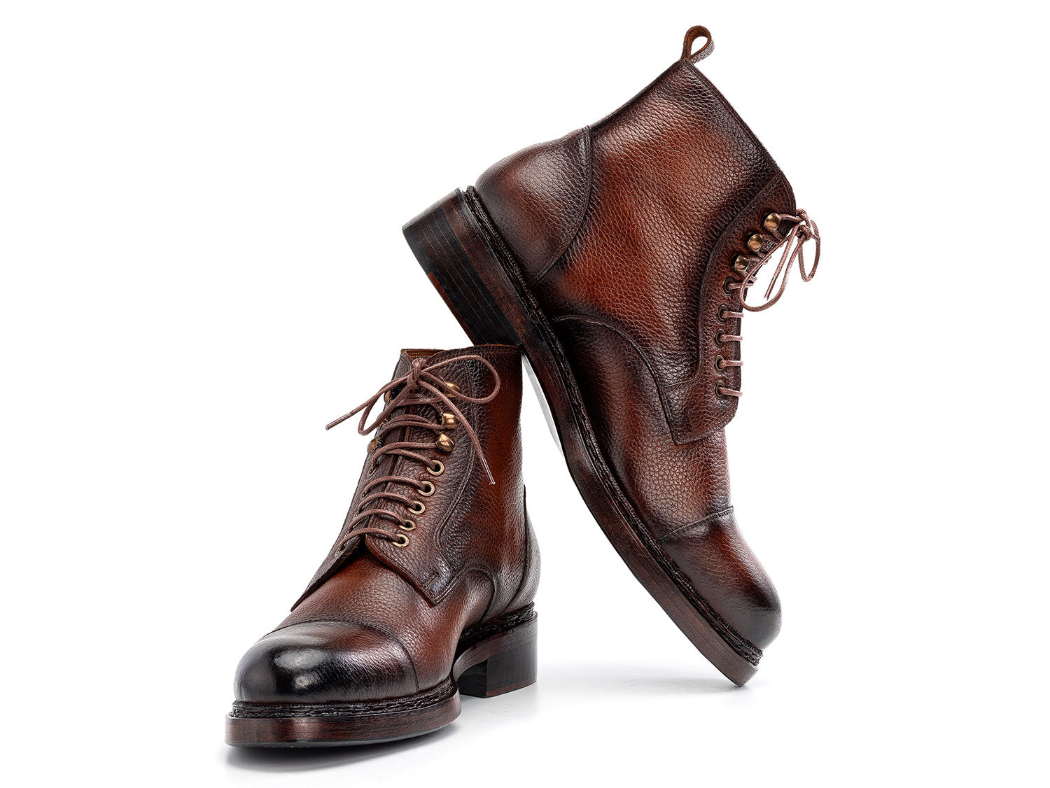 Paul Parkman Men's Brown Floater Leather Boots (ID