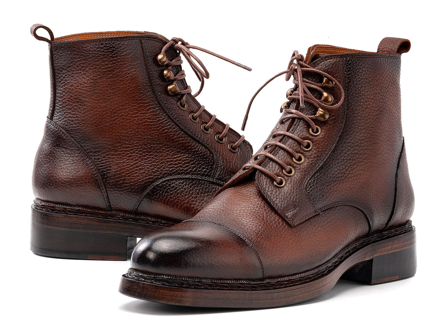 Paul Parkman Men's Brown Floater Leather Boots (ID