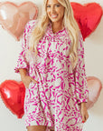 Mini-robe babydoll ample à imprimé léopard rose