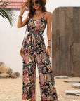 Black Boho Belted Sleeveless Wide Leg Jumpsuit - Toi ‘n’ Moi Ltd