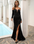 Blair Off Shoulder Sequin Gown - Toi ‘n’ Moi Ltd