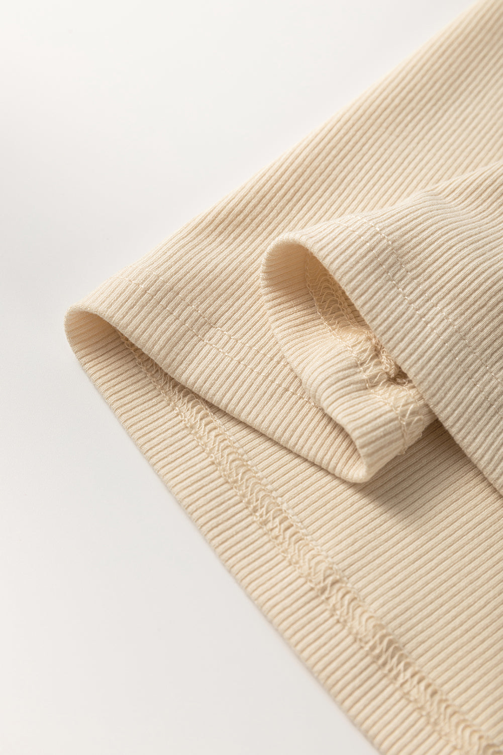 Beige Floral Lace Patchwork Long Sleeve High Neck Slim Top - Toi ‘n’ Moi Ltd