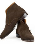 Paul Parkman Double Monkstrap Ankle Boots Brown Suede (ID