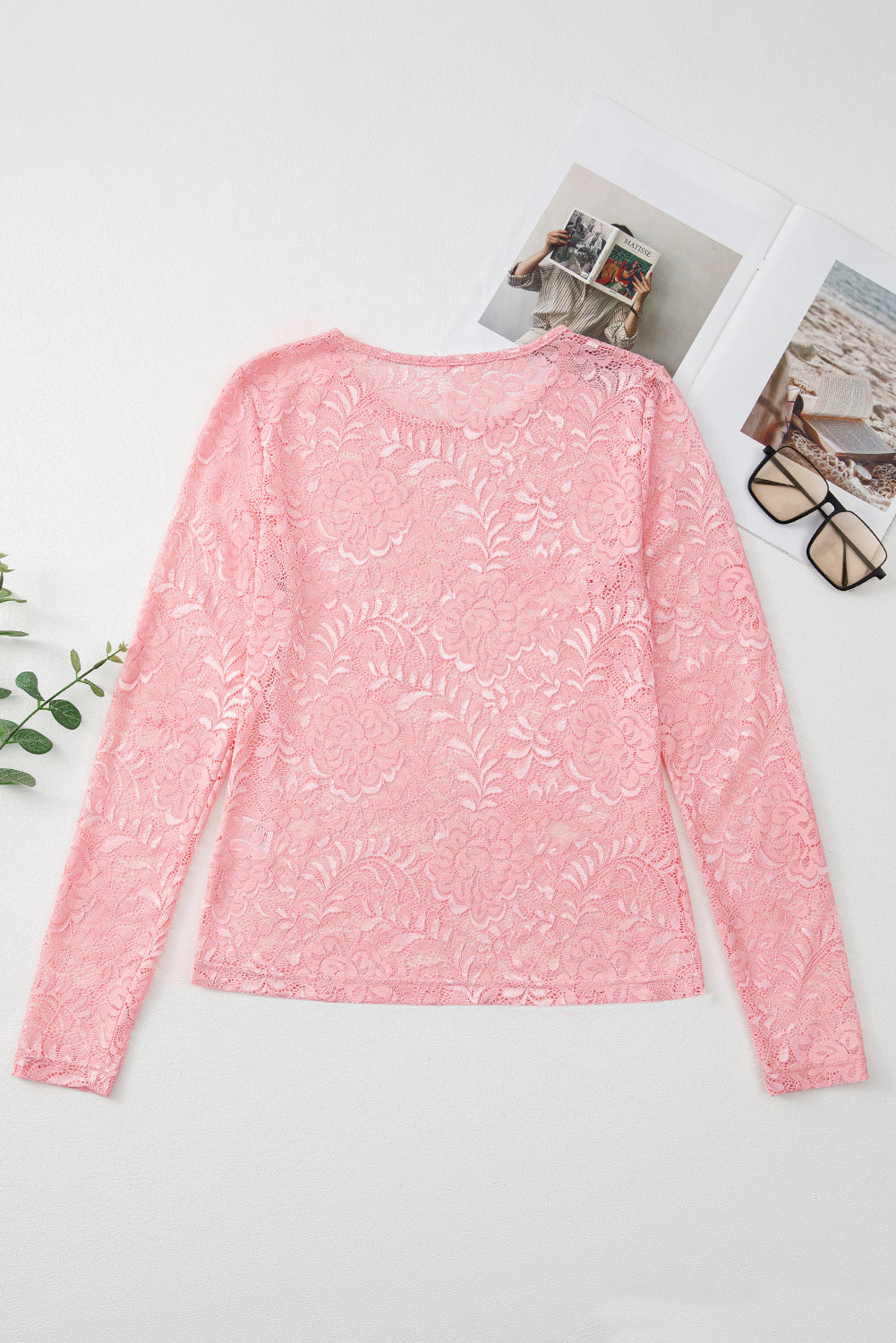 Blossom Floral Lace Sheer Long Sleeve Top - Toi ‘n’ Moi Ltd