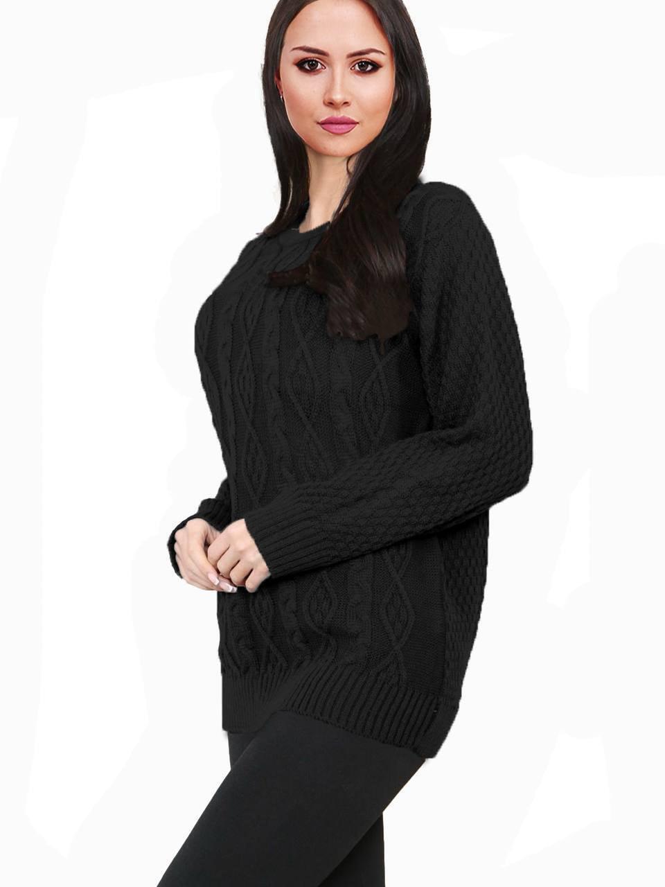 Women Long Sleeve Chunky Cable Knitted Crew Neck Winter Sweater Jumper Top - Toi ‘n’ Moi Ltd