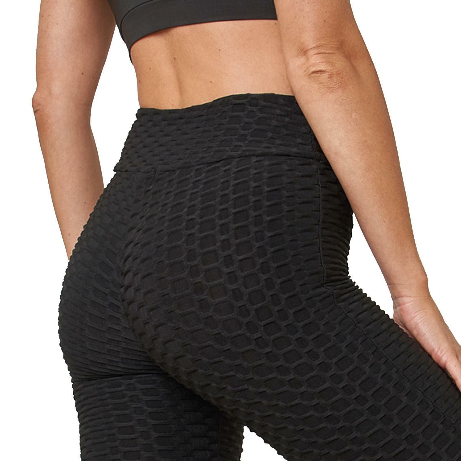OHS Honeycomb Leggings Push up High Waist Gym Yoga Women Anti-Cellulite Pants UK - Toi ‘n’ Moi Ltd