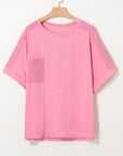 Bonbon Corded Patchwork Pocketed Plus Size T Shirt - Toi ‘n’ Moi Ltd