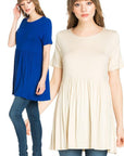 Short Sleeve Empire Waist Tunic