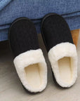 LADIES WOMENS WARM FAUX FUR LINED COMFY HARD SOLE OUTDOOR SLIPPERS SHOES SIZE - Toi ‘n’ Moi Ltd