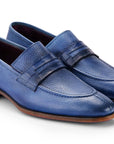 Paul Parkman Men's Split Toe Loafer Shoes Blue (ID